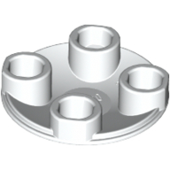 [New] Plate, Round 2 x 2 with Rounded Bottom (Boat Stud), White. /Lego. Parts. 2654